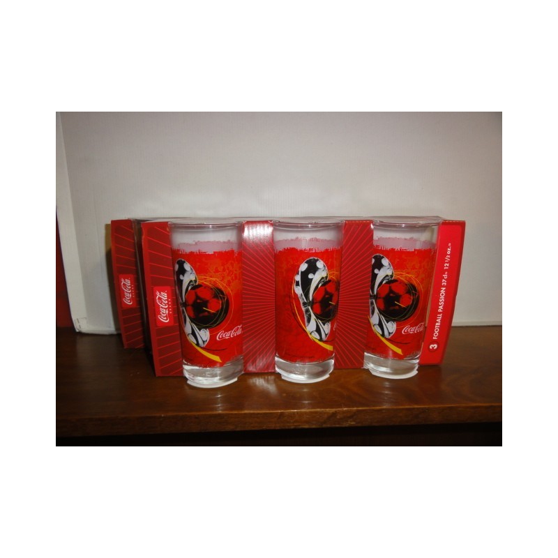 6 VERRES COCA-COLA FOOT