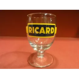 6 anciens verres tube RICARD 21 cl logo carré avec trait de dose