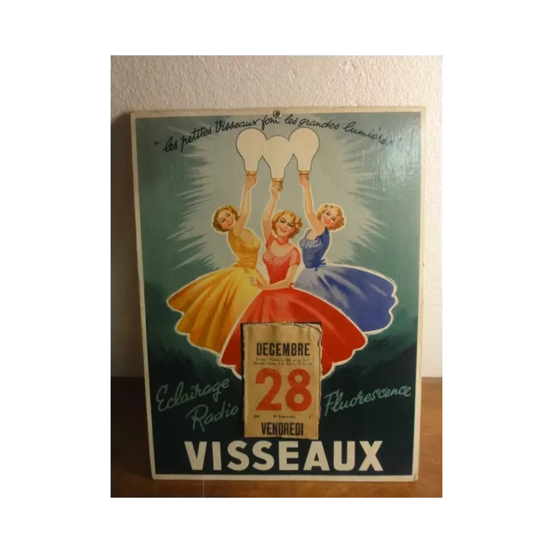 ANCIEN CALENDRIER VISSEAUX LAMPES RADIO