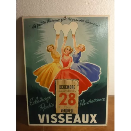 ANCIEN CALENDRIER VISSEAUX LAMPES RADIO