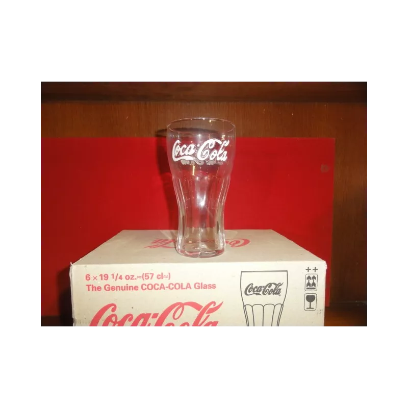 6 VERRES COCA-COLA BLANC 57CL