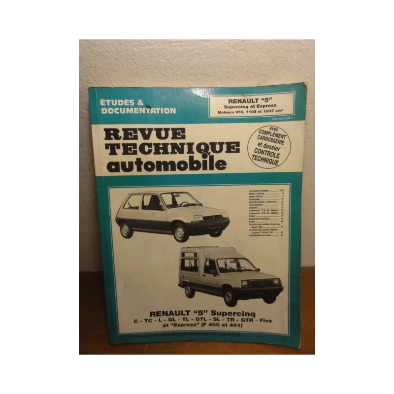 1 REVUE TECHNIQUE RENAULT 5  SUPERCINQ