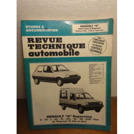 1 REVUE TECHNIQUE RENAULT 5  SUPERCINQ