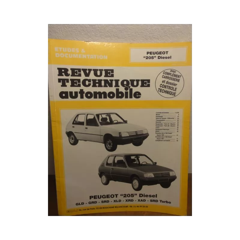 1 REVUE TECHNIQUE PEUGEOT 205 DIESEL