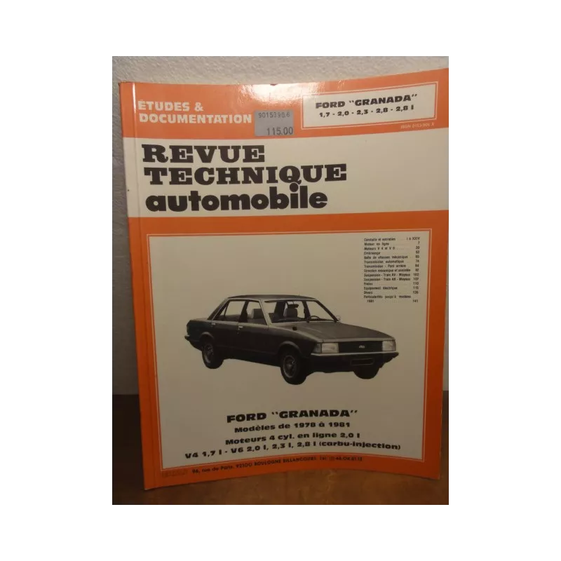 1 REVUE TECHNIQUE FORD GRANADA  DE 1978 A 1981