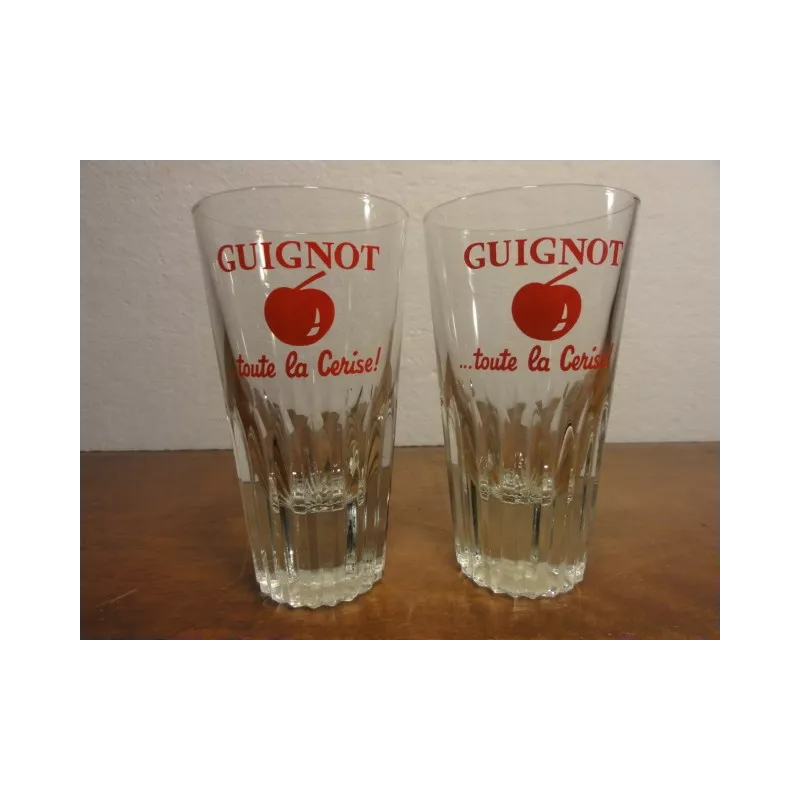 DEUX VERRES GUIGNOT HT 12CM