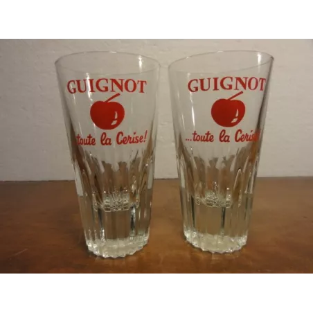 DEUX VERRES GUIGNOT HT 12CM