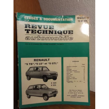 1 REVUE TECHNIQUE RENAULT 5TS 5LS 5GTL 