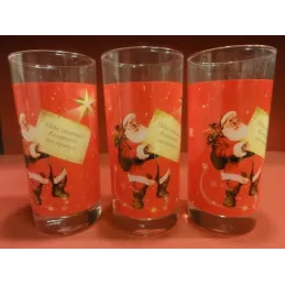 TROIS VERRES COCA-COLA PERE NOEL 