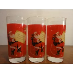 TROIS VERRES COCA-COLA PERE NOEL 