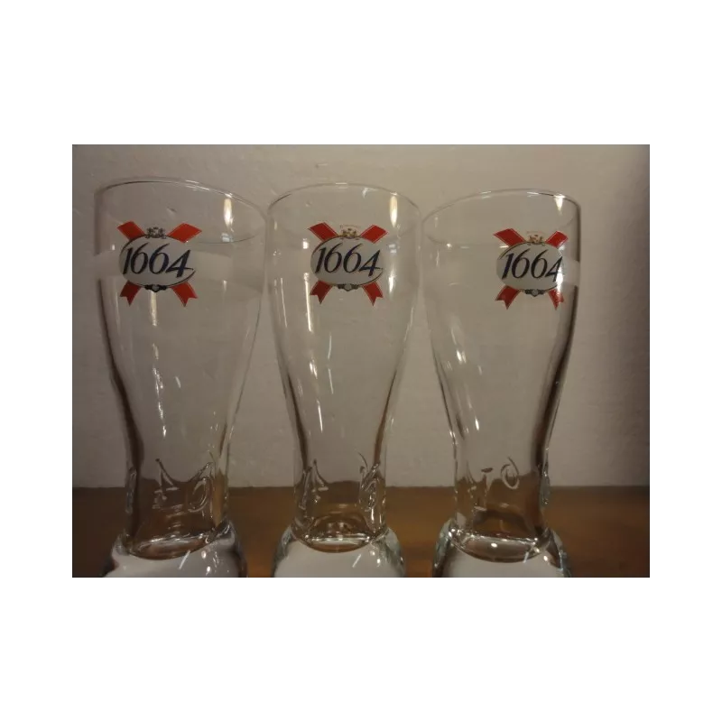 3 VERRES KRONENBOURG 1664 25CL