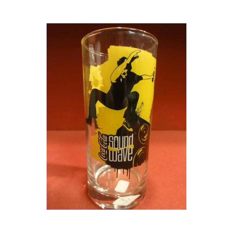 1 VERRE COCA-COLA COLLECTOR  JAUNE ET NOIR