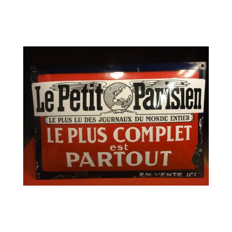 PLAQUE EMAILLEE  LE PETIT PARISIEN