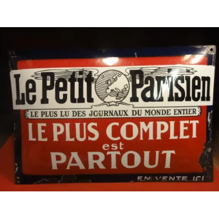 PLAQUE EMAILLEE  LE PETIT PARISIEN