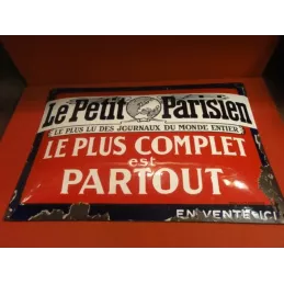 PLAQUE EMAILLEE  LE PETIT PARISIEN