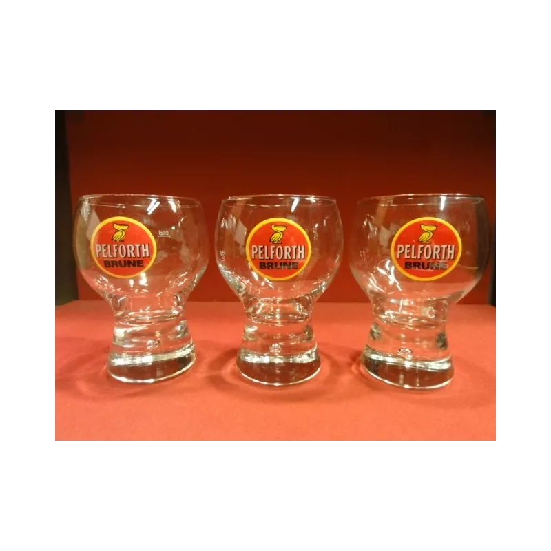 3 VERRES PELFORTH BRUNE 25CL HT.13cm