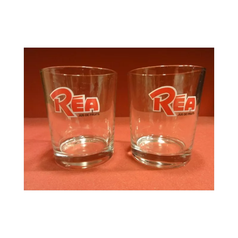 DEUX  VERRES JUS DE FRUIT  REA