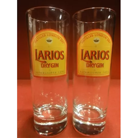 2 VERRES  LARIOS  DRY GIN 22CL