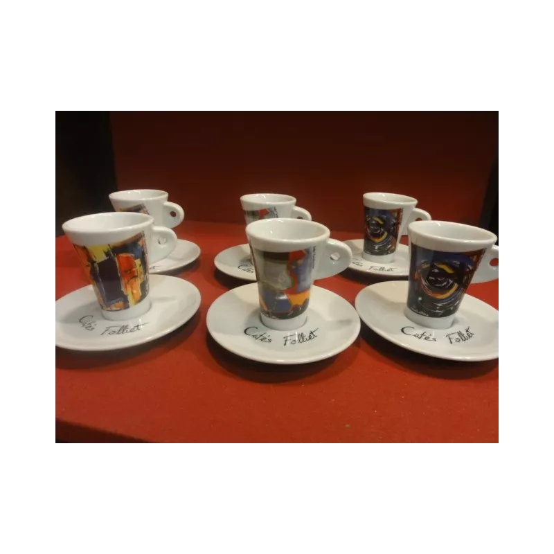 6 TASSES A CAFE FOLLIET 