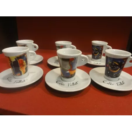 6 TASSES A CAFE FOLLIET 