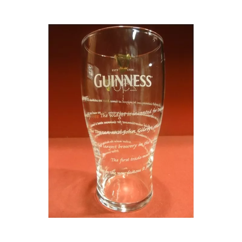 1 VERRE GUINNESS 50CL 250 ANS