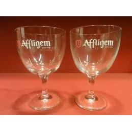 DEUX VERRES AFFLIGEM 15CL LOGO BLANC