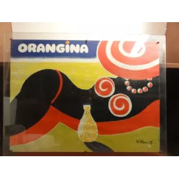 1 PLEXI GLASS AFFICHE ORANGINA WILLEMOT