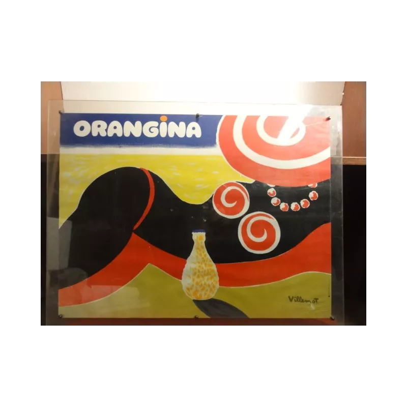 1 PLEXI GLASS AFFICHE ORANGINA WILLEMOT