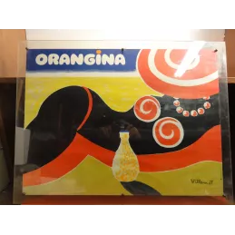 1 PLEXI GLASS AFFICHE ORANGINA WILLEMOT