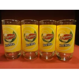 4 VERRES LIPTON ICE TEA HT. 14.50cm