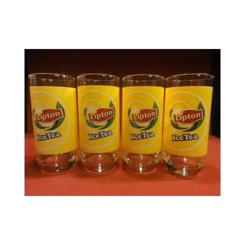 4 VERRES LIPTON ICE TEA HT. 14.50cm