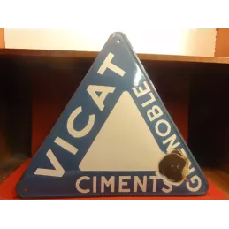 PLAQUE EMAILLEE BOMBEE CIMENT VICAT GRENOBLE