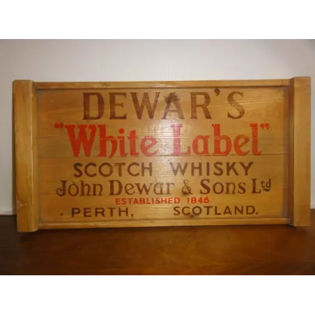 PLAQUE EN BOIS DEWAR'S