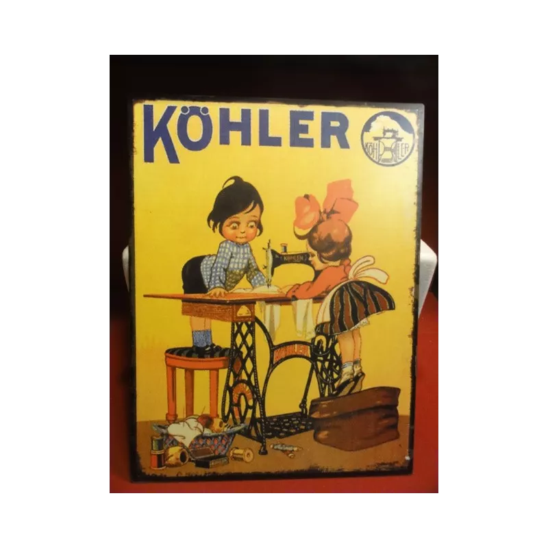 1 TOLE EMAILLEE CHOCOLAT KOHLER