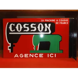 PLAQUE EMAILLEE COSSON MACHINE A COUDRE