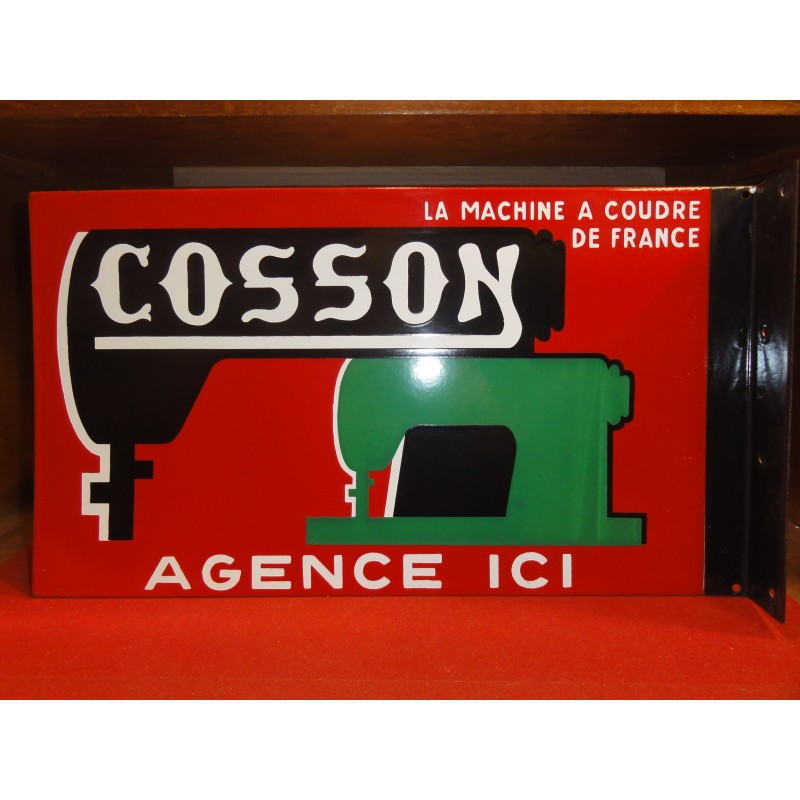 PLAQUE EMAILLEE COSSON MACHINE A COUDRE