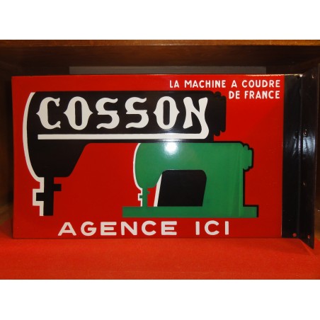 PLAQUE EMAILLEE COSSON MACHINE A COUDRE