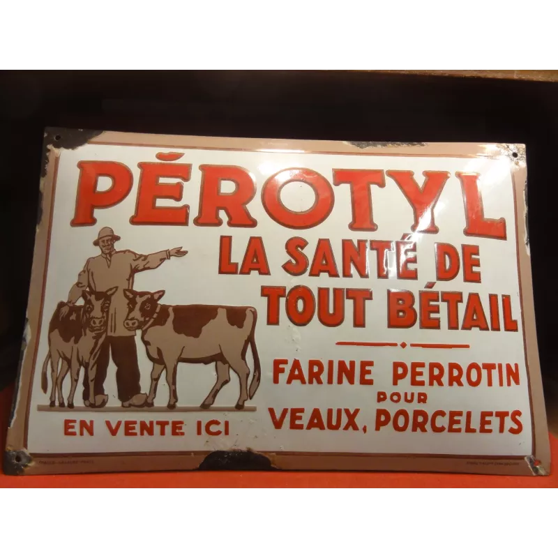 PLAQUE EMAILLE BOMBEE PEROTYLE