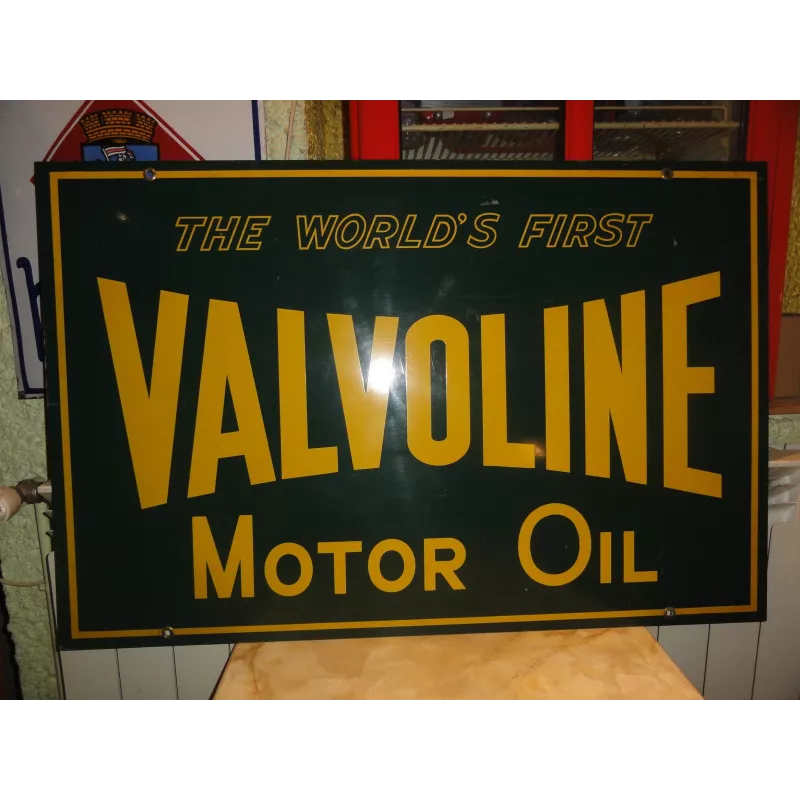 PLAQUE VALVOLINE MOTOR OIL 