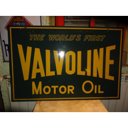 PLAQUE VALVOLINE MOTOR OIL 