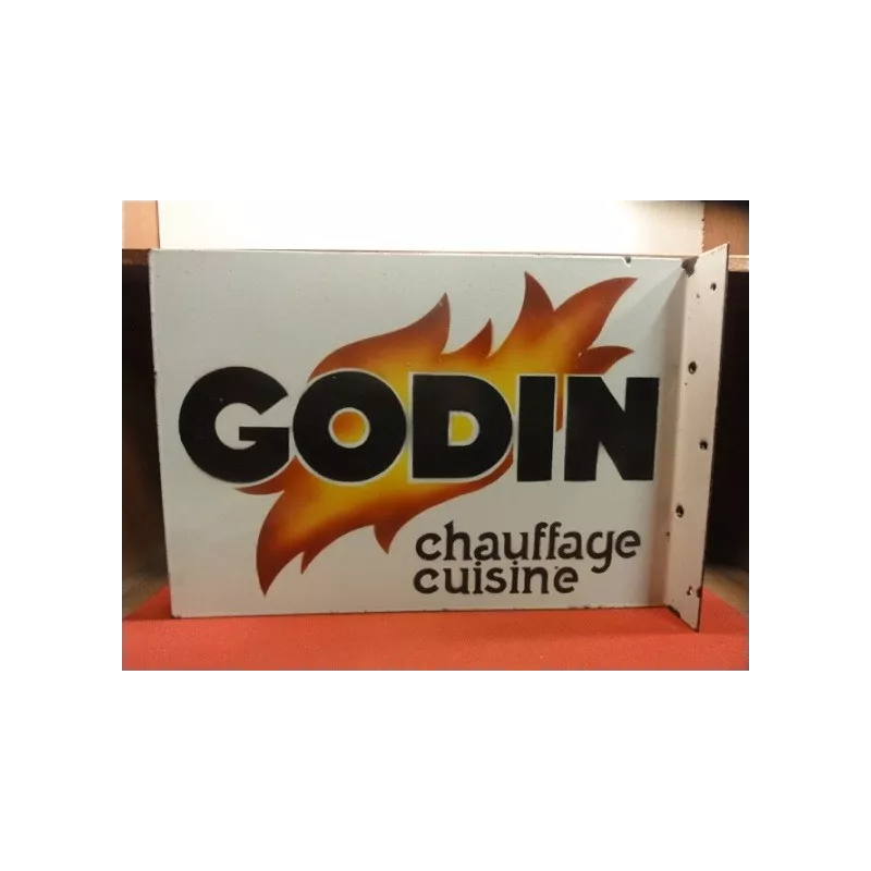 PLAQUE EMAILLEE  GODIN  CHAUFFAGE