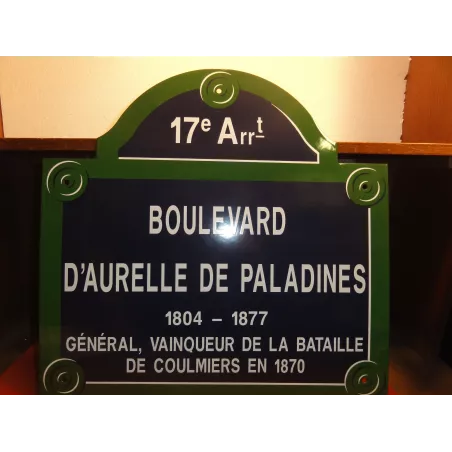 PLAQUE EMAILLEE  DE PARIS 17em 