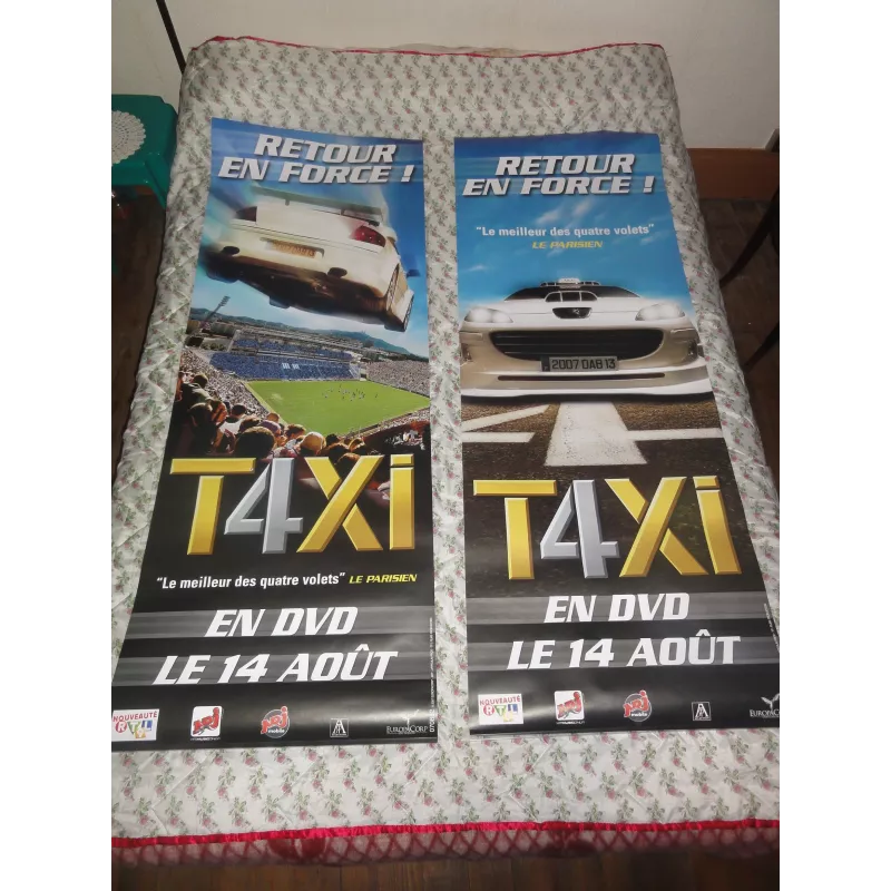 1 LOT DE DEUX AFFICHES  TAXI 4