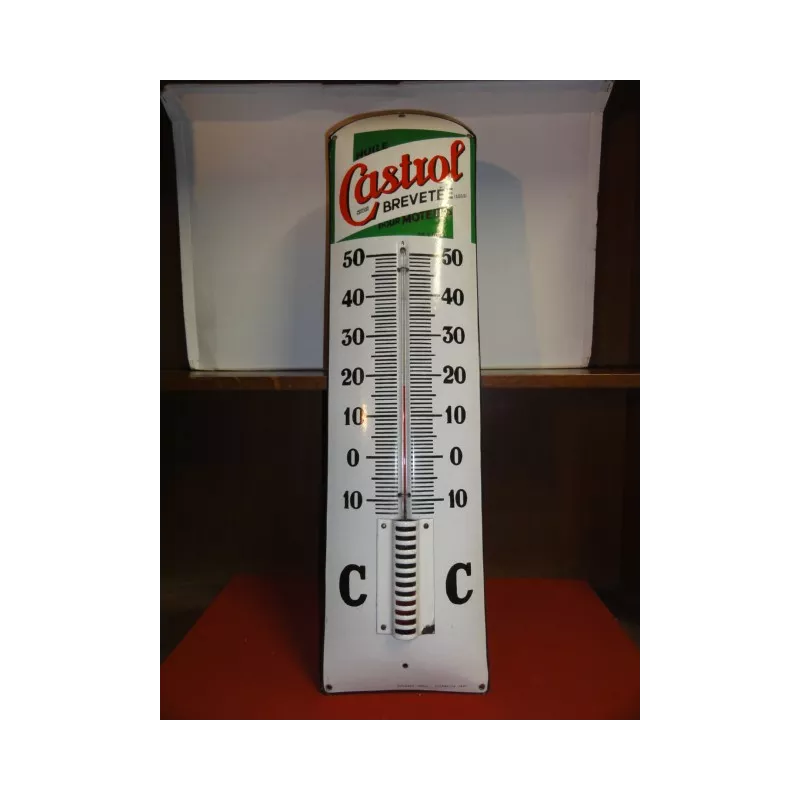 1 THERMOMÈTRE CASTROL EMAILLE 