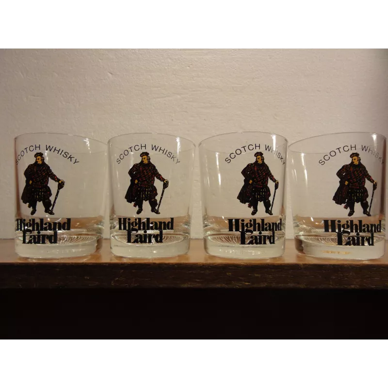 4 VERRES WHISKY  HIGLAND