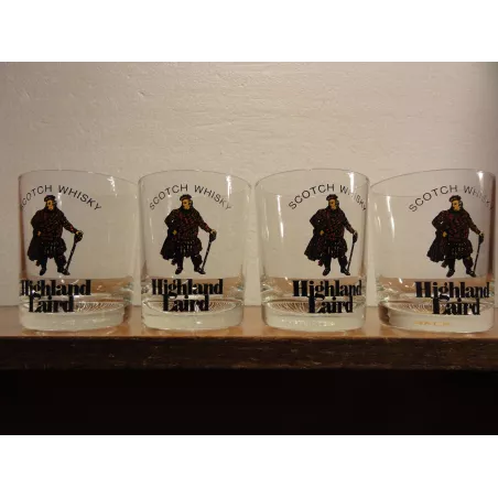 4 VERRES WHISKY  HIGLAND LAIRD