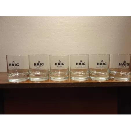 6 VERRES WHISKY HAIG