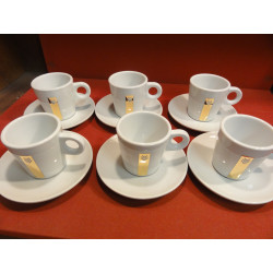 6 tasses cappuccino et thé Malongo