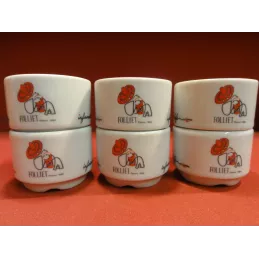 6 TASSES A CAFE FOLLIET ANCIEN MODELE