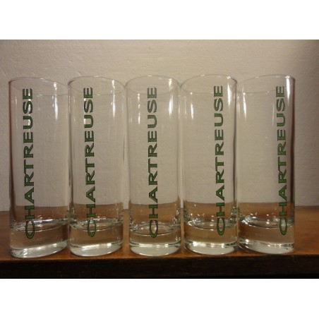 5 VERRES CHARTREUSE TUBO 22CL